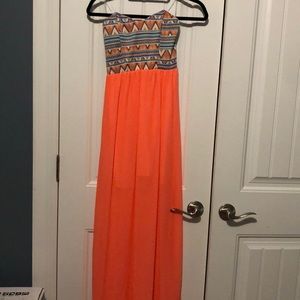 Strapless maxi dress